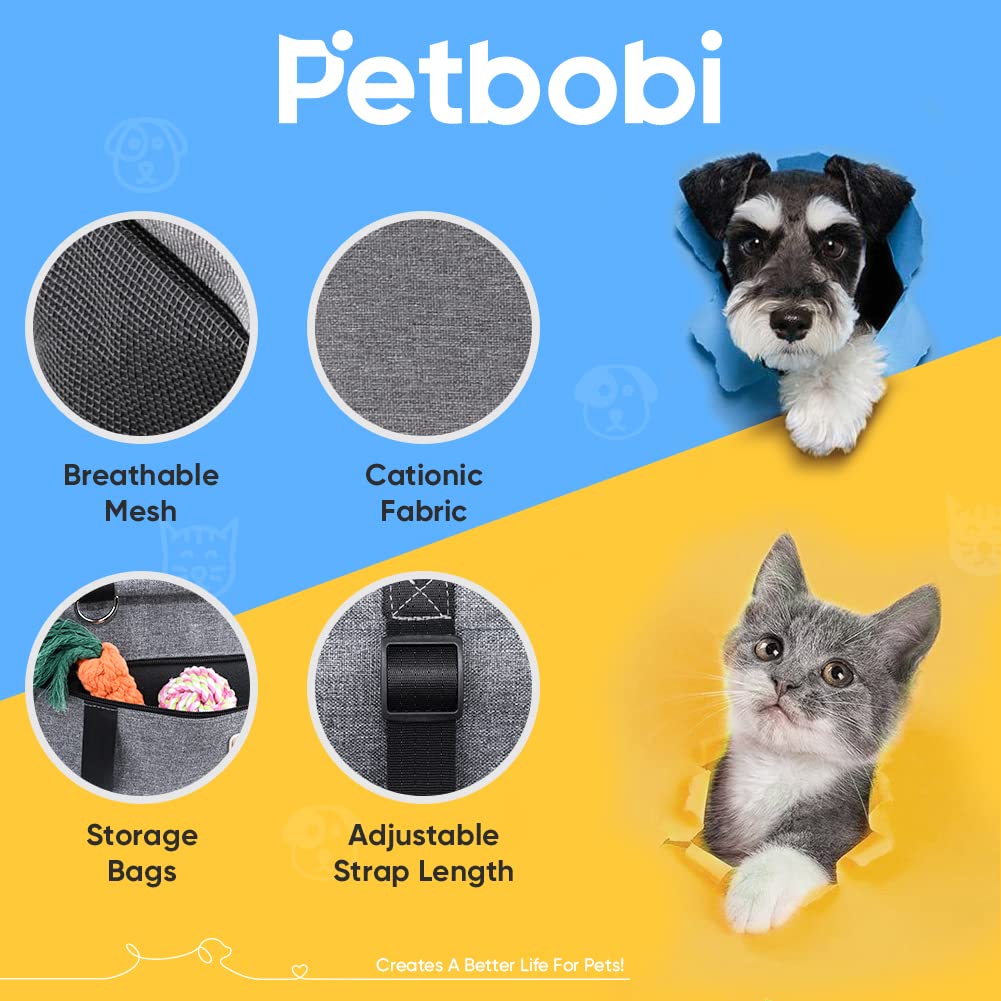 Petbobi Dog Car Booster Seat – Portable Grey