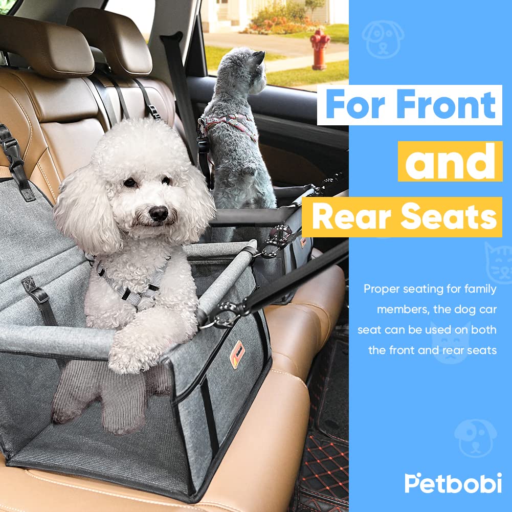 Petbobi Dog Car Booster Seat – Portable Grey
