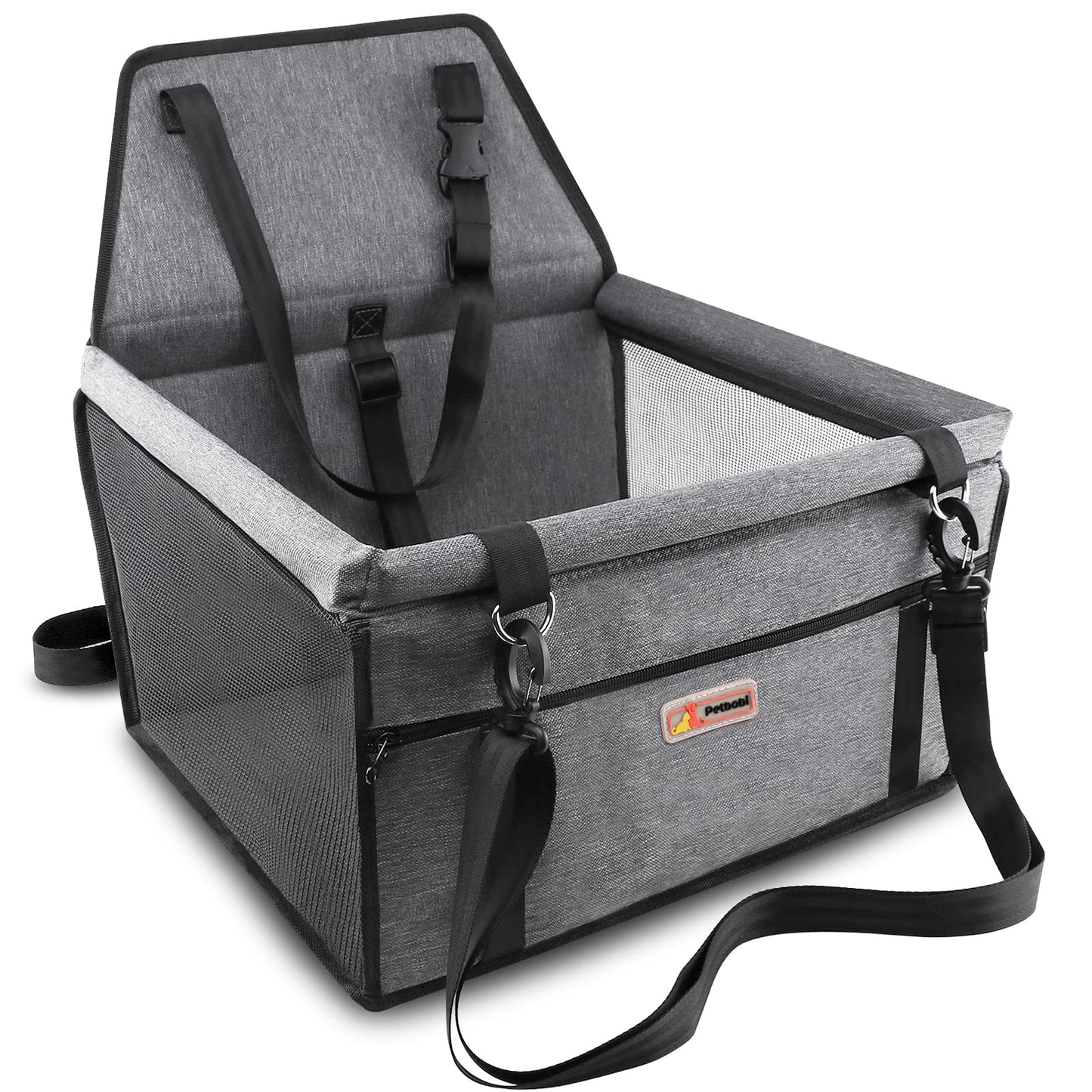 Petbobi Dog Car Booster Seat – Portable Grey